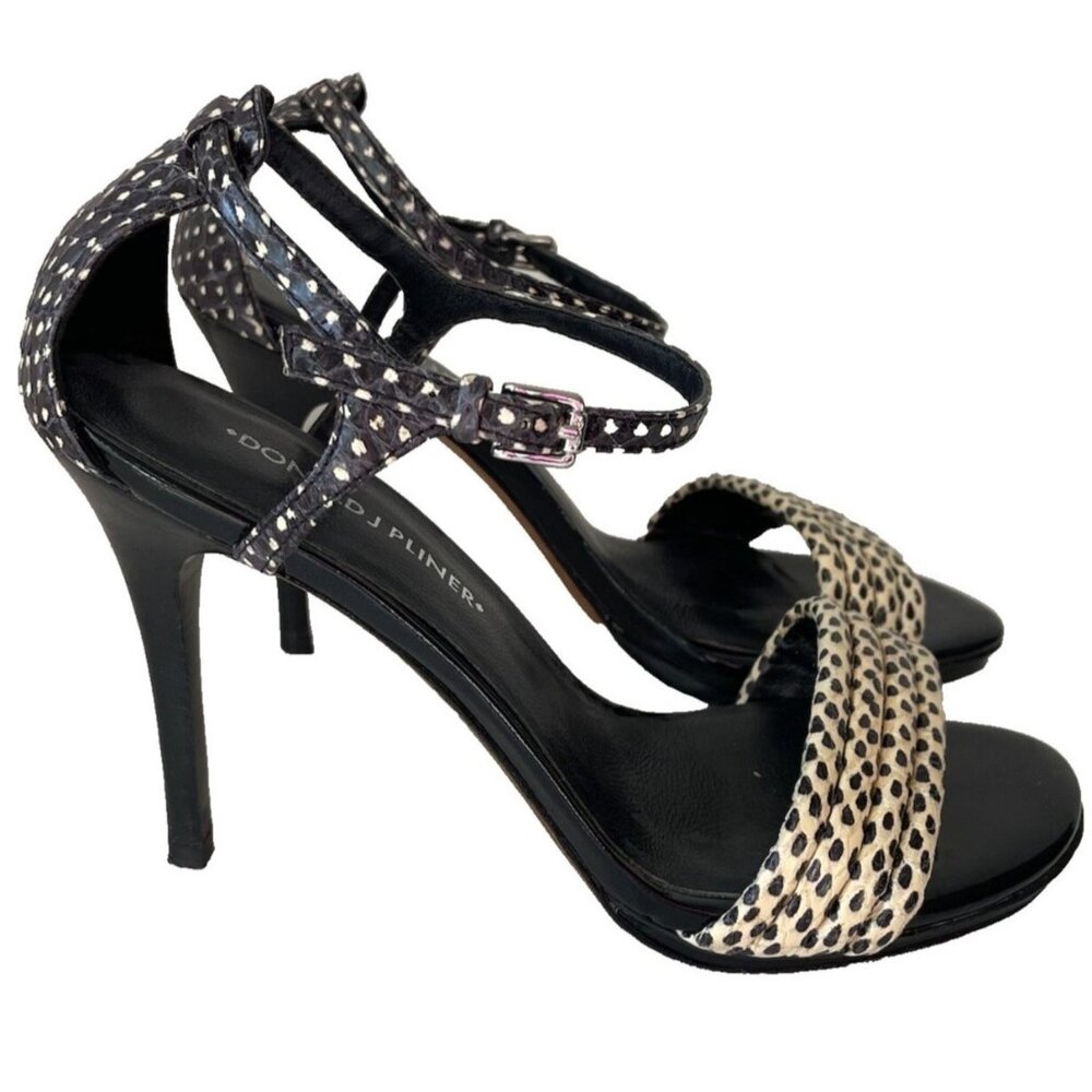 Donald Pliner Heel Sandal Snake Print Shoes 8m